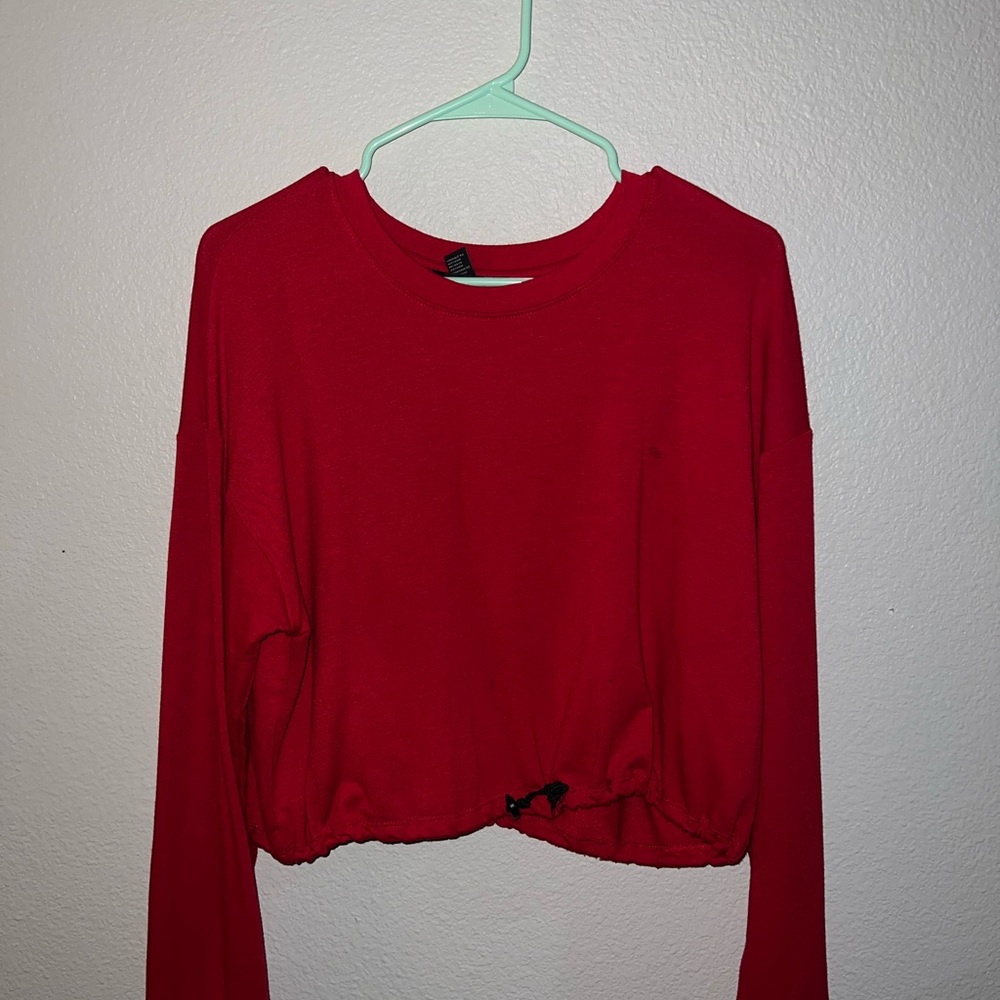 Forever 21 Bold Red Long Sleeve Top
